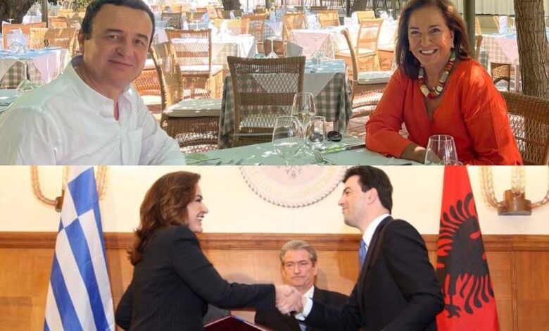 SKANDALOZE/ Kurti takime të fshehta në Greqi me miken e Saliut dhe Lulit antishqiptaren Bakoyanis SKANDALOZE/ Kurti takime të fshehta në Greqi me miken e Saliut dhe Lulit antishqiptaren Bakoyanis