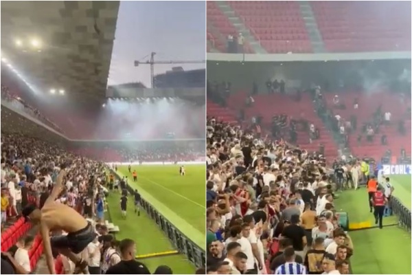 VIDEO/ Tifozët e Tiranës shkojnë të përleshen me ata të Beshiktashit VIDEO/ Tifozët e Tiranës shkojnë të përleshen me ata të Beshiktashit