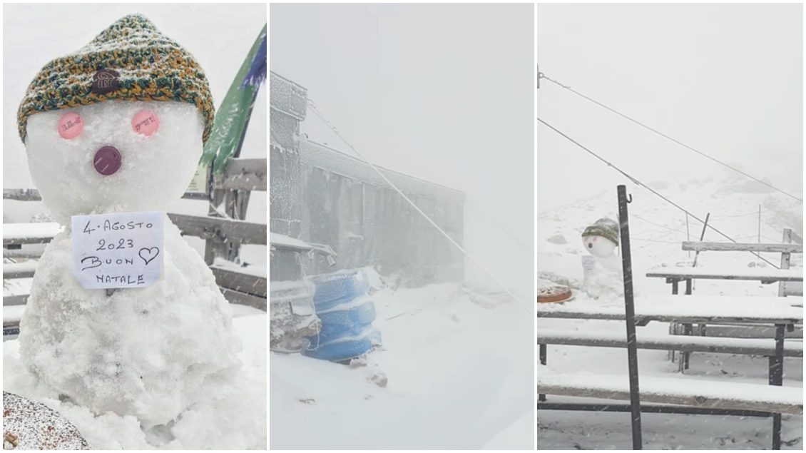Reshje bore në Itali, pronari i një strehe krijon “dordolec” dhe uron Krishtlindjet…në Gusht Reshje bore në Itali, pronari i një strehe krijon “dordolec” dhe uron Krishtlindjet…në Gusht