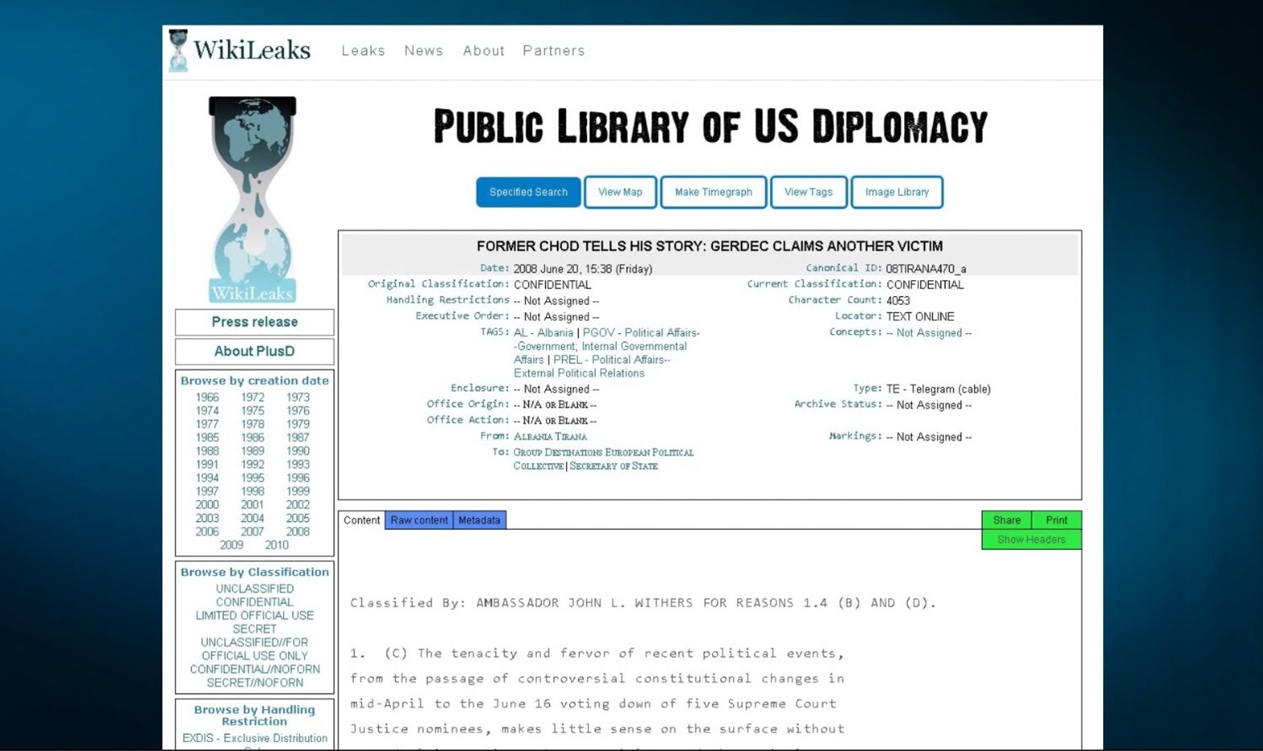 Si e raportoi Ambasada e SHBA tragjedinë?! Zbardhet kabllogrami amerikan që do fundoste Zenin dhe Saliun nëse SPAK nuk do ishte “zorra qorre” e PD-së