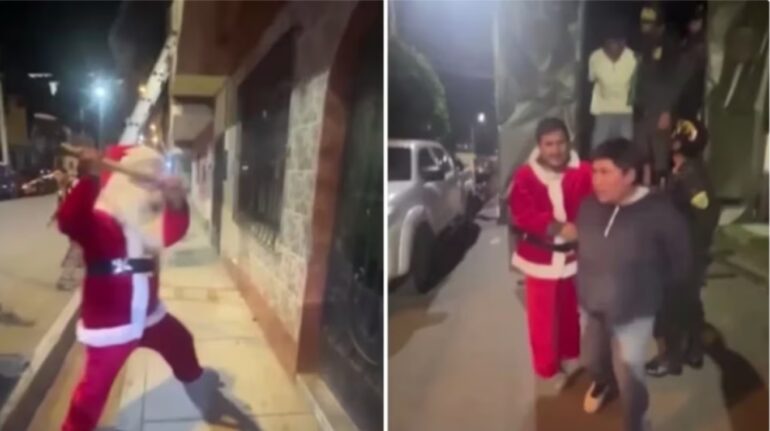 VIDEO/ Peru, oficeri i policisë i veshur si Santa Claus arreston bandën e drogës