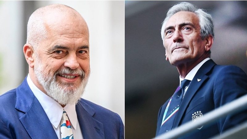 Rama ‘i tërheq veshin’ kreut të futbollit italian: Katër herë në Tiranë dhe nuk më ke takuar, ne të vdekshmëve të zakonshëm Rama ‘i tërheq veshin’ kreut të futbollit italian: Katër herë në Tiranë dhe nuk më ke takuar, ne të vdekshmëve të zakonshëm