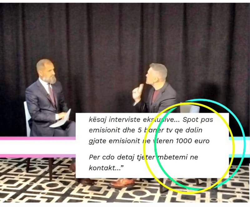 “Nga 1 mijë euro secili, sepse…” – Del mesazhi, drejtuesit e kanalit të Berishës, lekë bizneseve për intervistën e Ahmetajt “Nga 1 mijë euro secili, sepse…” – Del mesazhi, drejtuesit e kanalit të Berishës, lekë bizneseve për intervistën e Ahmetajt