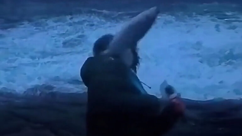 VIDEO/ Norvegjezi doli për të treguar stuhinë, goditet nga një peshk “fluturues”