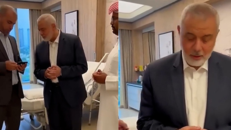 VIDEO/ Momenti kur lideri i Hamasit merr lajmin se tre djemtë iu vranë nga sulmi izraelit