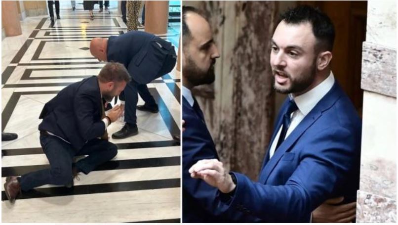“Mbylle gojën plehrë, të ** nënën”, plas grushti në Parlamentin grek, arrestohet deputeti