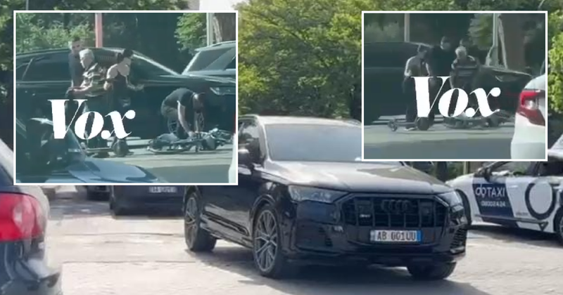 IDEO/ Djali i Ardian Fullanit përplas të moshuarin me biçikletë në mes të Tiranës IDEO/ Djali i Ardian Fullanit përplas të moshuarin me biçikletë në mes të Tiranës