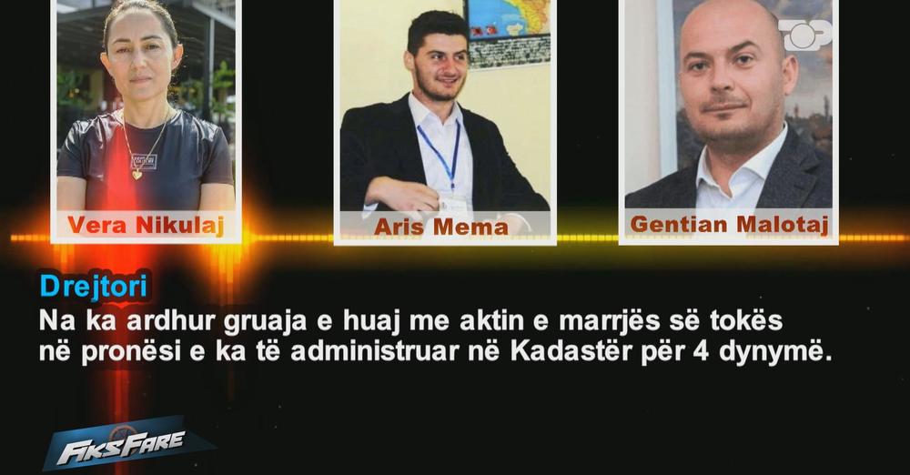 Skandal! Qytetarët denoncuan drejtorët e Kadastrës, kërcënohen nga vetë drejtorët dhe familja Nikulaj! Skandal! Qytetarët denoncuan drejtorët e Kadastrës, kërcënohen nga vetë drejtorët dhe familja Nikulaj!