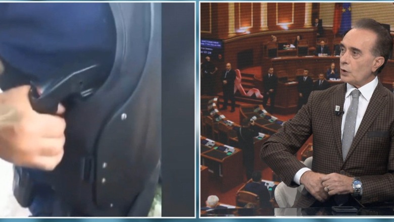 ‘Fantazma e 21 Janarit në mendjen e Berishës’, ironizon Mero Baze: Tani spraj i Gardës i duket pistoletë, atëherë automatiku i dukej çadër ‘Fantazma e 21 Janarit në mendjen e Berishës’, ironizon Mero Baze: Tani spraj i Gardës i duket pistoletë, atëherë automatiku i dukej çadër