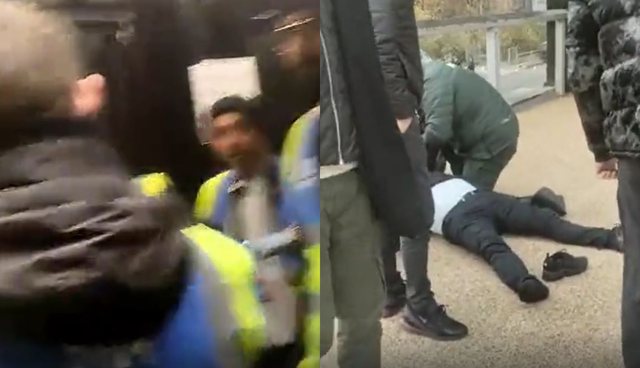 VIDEO/ Çeta e vogël e PD-së krijojnë sherr në takimin e Ramës në Londër! Nxirren me forcë jashtë sallës, njëri prej tyre shihet i shtrirë në tokë VIDEO/ Çeta e vogël e PD-së krijojnë sherr në takimin e Ramës në Londër! Nxirren me forcë jashtë sallës, njëri prej tyre shihet i shtrirë në tokë