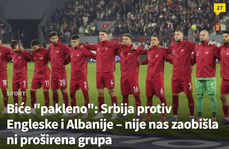 “Do të jetë ferr… e premtja 13 për Serbinë”! Ja si u komentua grupi me Shqipërinë në Beograd “Do të jetë ferr… e premtja 13 për Serbinë”! Ja si u komentua grupi me Shqipërinë në Beograd