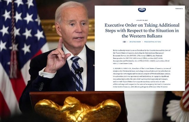Situata në Ballkanin Perëndimor, Joe Biden urdhër ekzekutiv për të sanksionuar zyrtarë që minojnë demokracinë Situata në Ballkanin Perëndimor, Joe Biden urdhër ekzekutiv për të sanksionuar zyrtarë që minojnë demokracinë