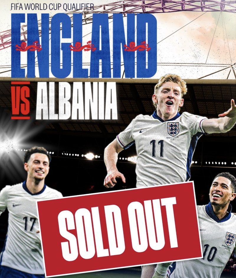 “Sold Out” në Wembley, 90.000 spektatorë për Angli-Shqipëri “Sold Out” në Wembley, 90.000 spektatorë për Angli-Shqipëri