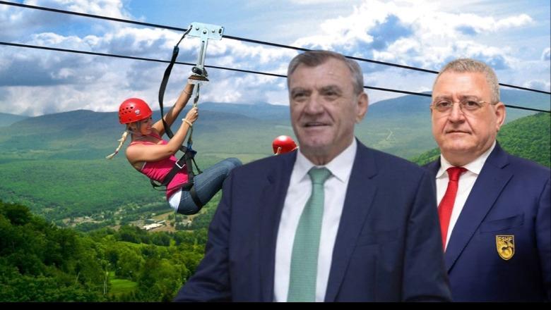 Dritan Agolli i Fondit Shqiptar të Zhvillimit u bën dhuratë vëllezërve Duka “Zip Line” privat në kodrat e Lalzit Dritan Agolli i Fondit Shqiptar të Zhvillimit u bën dhuratë vëllezërve Duka “Zip Line” privat në kodrat e Lalzit