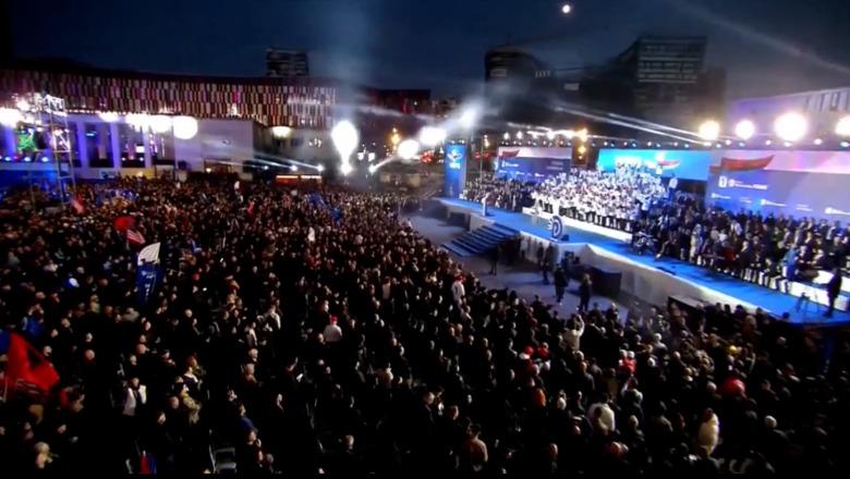 Pamjet me dron/ Ja pjesëmarrja në mitingun mbarëshqiptarë të Berishës (Video)