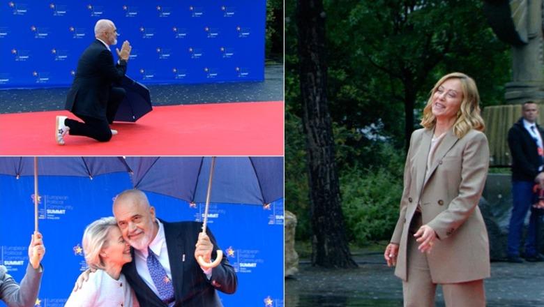 Të veçantat e samitit në Tiranë! Rama në gjunjë Melonit, përqafime Ursulës! Liderët e Europës ‘kthehen’ në fëmijë përmes AI Të veçantat e samitit në Tiranë! Rama në gjunjë Melonit, përqafime Ursulës! Liderët e Europës ‘kthehen’ në fëmijë përmes AI