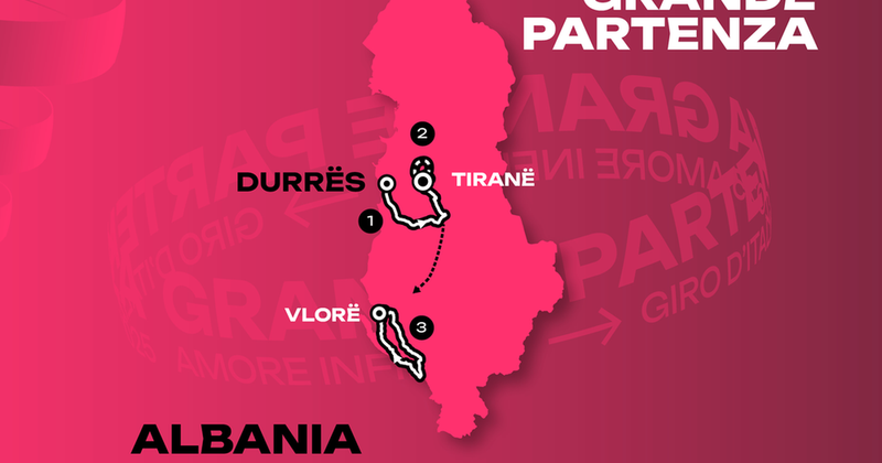 “Giro d’Italia 2025” në Shqipëri më 9, 10 dhe 11 maj – Katër qytetet ku do të zhvillohet dhe rrugët që do bllokohen!