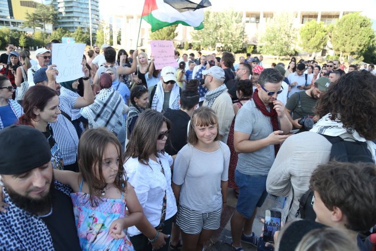 Greta Thunberg në Tiranë për Palestinën, por në shesh mblidhen veç një grusht njerëzish