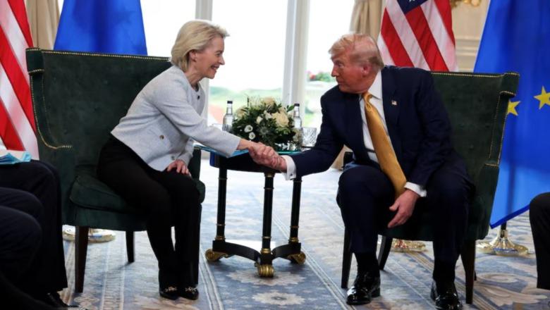 Basti i Ursula von der Leyen, marrëveshja për tarifat doganore do të rinegociohet pas zgjedhjeve të ardhshme në SHBA Basti i Ursula von der Leyen, marrëveshja për tarifat doganore do të rinegociohet pas zgjedhjeve të ardhshme në SHBA