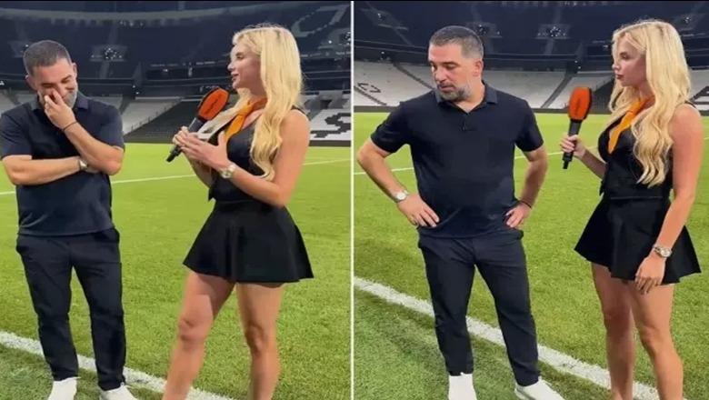 VIDEO/ Arda Turan vihet në siklet nga gazetarja ukrainase, trajneri i Shakhtar s’e sheh në sy gjatë intervistës