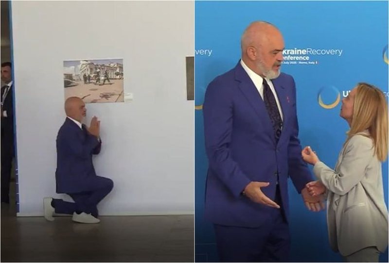 Mediat italiane komentojnë gjunjëzimim e Ramës para Melonit (Video) Mediat italiane komentojnë gjunjëzimim e Ramës para Melonit (Video)