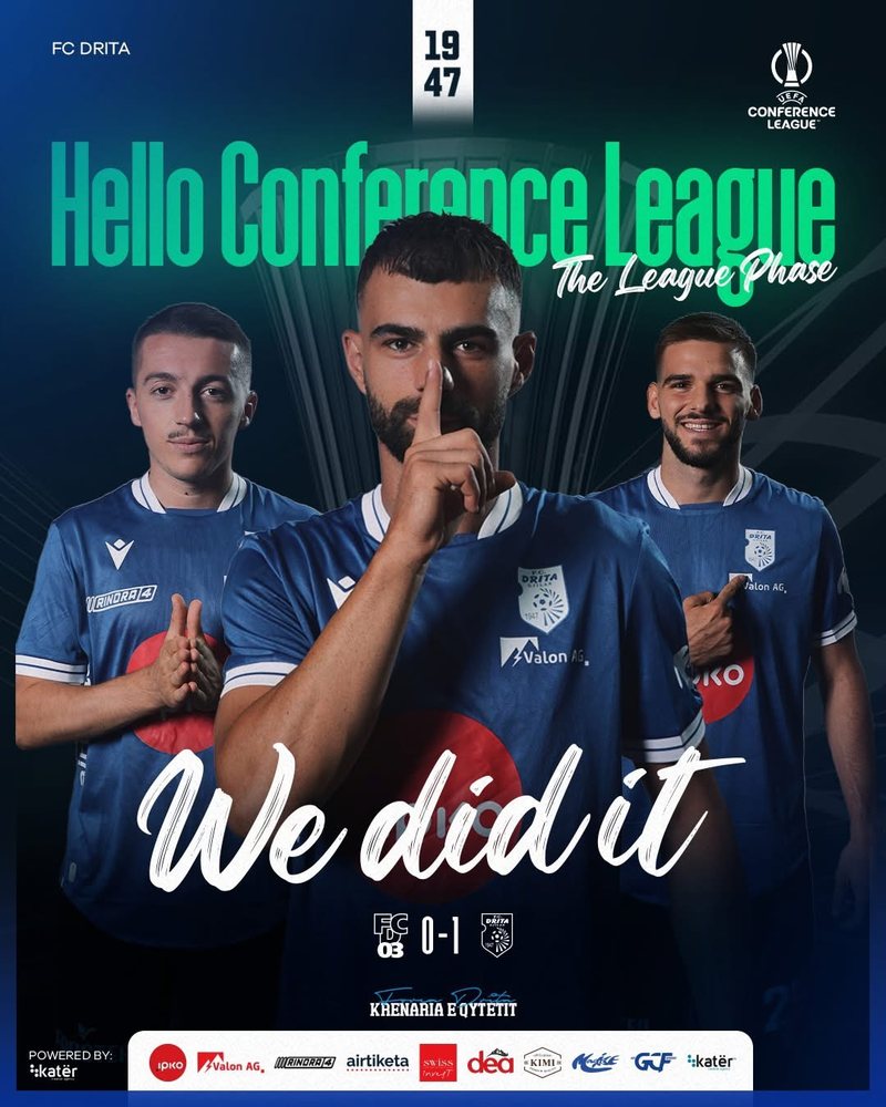 Moment historik për Dritën, Kampionët e Kosovës sigurojnë grupet e Europës Moment historik për Dritën, Kampionët e Kosovës sigurojnë grupet e Europës