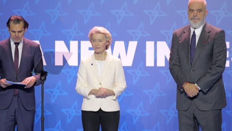 Forumi i Investimeve në Tiranë! Von der Leyen: Projekte me vlerë 4 mld euro për Ballkanin! Do ndërtojmë fabrika të AI! Rama: Ballkani, jo oborri i pasmë i BE