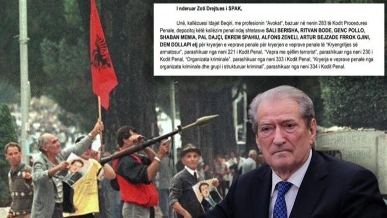 Kryengritja e armatosur e 14 shtatorit/ Avokati Beqiri kallëzon në SPAK, Sali Berishën dhe 9 të tjerë: U planifikua në mënyrë perfekte, nuk ishte spontane pas vrasjes së Hajdarit Kryengritja e armatosur e 14 shtatorit/ Avokati Beqiri kallëzon në SPAK, Sali Berishën dhe 9 të tjerë: U planifikua në mënyrë perfekte, nuk ishte spontane pas vrasjes së Hajdarit