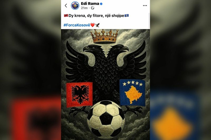 “Dy krena, një shqipe”! Rama uron Kosovën pas triumfit të madh ndaj Suedisë “Dy krena, një shqipe”! Rama uron Kosovën pas triumfit të madh ndaj Suedisë
