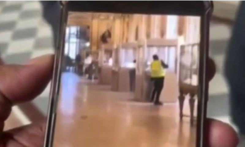 VIDEO/ Grabitja në Luvër, momenti kur autori i vjedhjes pret një vitrinë në galerinë Apollo