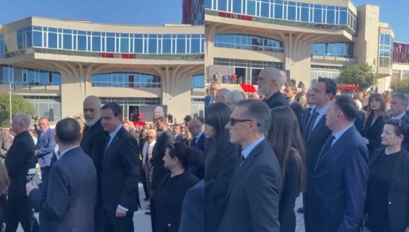 Rama dhe Kurt krah për krah  për të përcjellë në banesën e fundit Fatos Nanon