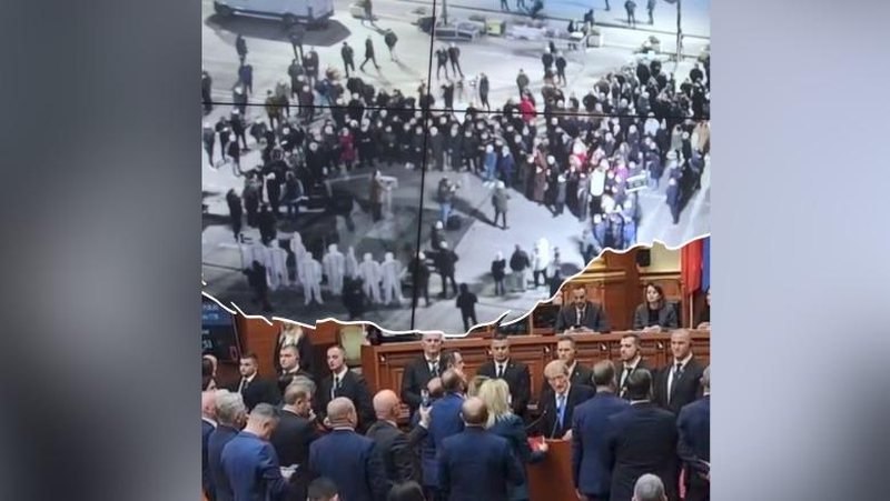 FOTOLAJM/ Sa në sallë edhe në shesh! Sot protesta paradhënie për “rrëzimin” e Ramës … 40 vetë që vijnë vërdall si qeni pas  bishtit