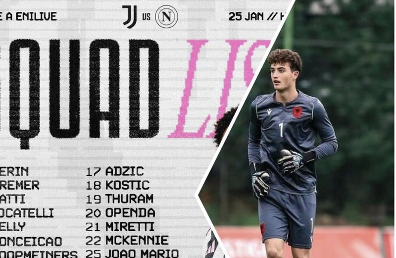 Juventus grumbullon portierin shqiptar Huli për sfidën ndaj Napolit