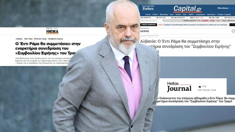 Ftesa e Donald Trump për kryeministrin Rama “trazon” Greqinë, mediat: Shkon në Uashington për Bordin e Paqes