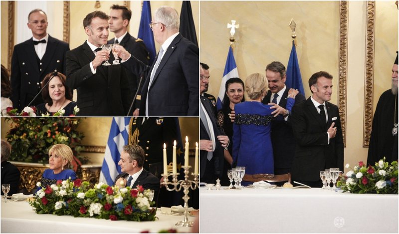 Nga pjesëmarrësit te menyja e veçantë, çfarë ndodhi në darkën për Macron në Pallatin Presidencial në Athinë