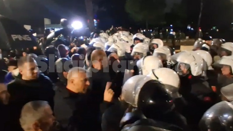 Protesta e PD/ Noka, Nallbati e militantë të Berishës përplasje fizike me policët!
