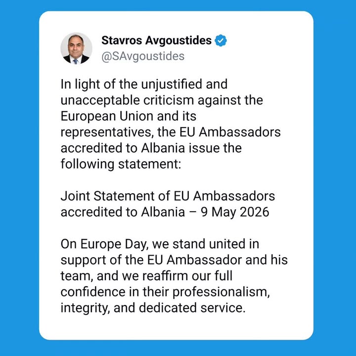 Sulmoi Gonzato-n, ambasadorët e vendeve të BE-së “shuplakë” Sali Berishës: Mbeshtesim profesionalizmin e kolegut tonë!