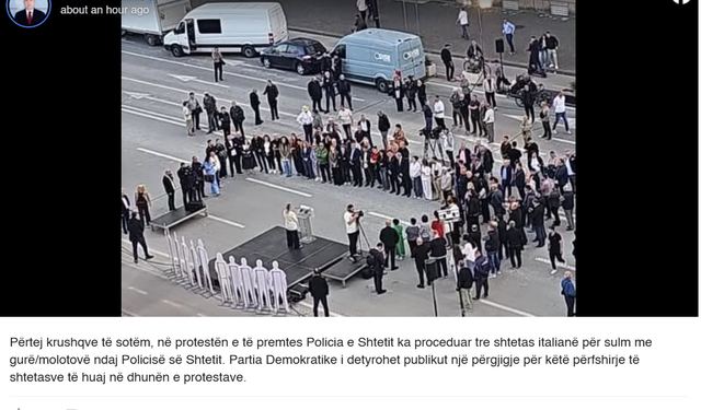 Berisha në “foltore me krushqit”! Deputeti reagon sërish për misterin e protestës: PD duhet të përgjigjet për tre mercenarët italianët me molotov