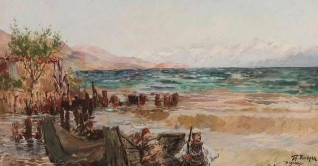 PIKTURA E DITËS: “Liqeni i Ohrit në Pogradec” realizuar në kohë lufte nga ushtari gjerman, Theodor Rocholl