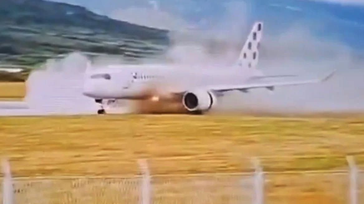 Tmerr në aeroportin e Splitit në Kroaci! Avioni me 135 persona në bord del nga pista me 240 km/h: Shmanget tragjedia!