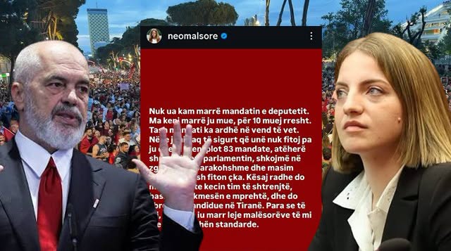 Socialistët i kërkuan të dorëzojë mandatin,! Neomalsorja deliron: Mandati ka ardhë në vend të vet, shpërndani parlamentin po të doni! Unë do fitoj në Tiranë bashkë me kecin tem! Socialistët i kërkuan të dorëzojë mandatin,! Neomalsorja deliron: Mandati ka ardhë në vend të vet, shpërndani parlamentin po të doni! Unë do fitoj në Tiranë bashkë me kecin tem!