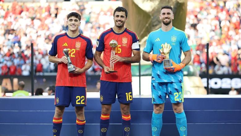 Spanja dominon edhe në ndarjen e çmimeve të Botërorit, Rodri fiton “Topin e Artë”! Messi mbetet pa asnjë trofe individual Spanja dominon edhe në ndarjen e çmimeve të Botërorit, Rodri fiton “Topin e Artë”! Messi mbetet pa asnjë trofe individual