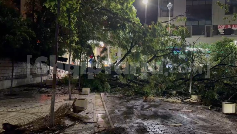 VIDEO/ Moti kthen “faqe’”: Pas temperaturave të larta, rikthehen reshjet e shiut në vend! Era rrëzon pemët në Sarandë, në Vlorë merr para karriget VIDEO/ Moti kthen “faqe’”: Pas temperaturave të larta, rikthehen reshjet e shiut në vend! Era rrëzon pemët në Sarandë, në Vlorë merr para karriget