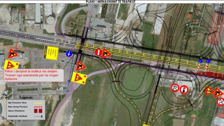 Zgjerimi i mbikalimit të Rinasit, bllokohet aksi Durrës-Tiranë gjatë natës më 6 dhe 7 gusht! Trafiku devijohet në Thumanë-Kashar dhe akset dytësore Zgjerimi i mbikalimit të Rinasit, bllokohet aksi Durrës-Tiranë gjatë natës më 6 dhe 7 gusht! Trafiku devijohet në Thumanë-Kashar dhe akset dytësore