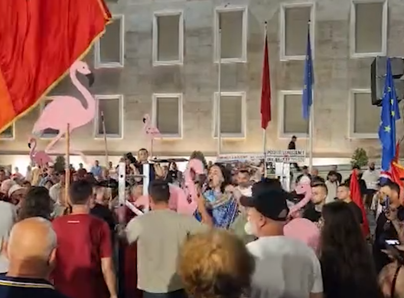 VIDEO/ Protesta e  “mikrofonit” vazhdon ritualin e kakofonisë! Qytetares nuk i jepet fjala, e reja: Jam shqiptare, më lini të flas dhe unë!