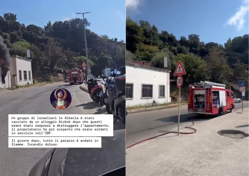 Propagandë anti-izraelite me pamje nga Vlora: Zjarri në kabinën e ujësjellësit paraqitet si “hakmarrje” e ushtarëve izraelitë të IDF-së
