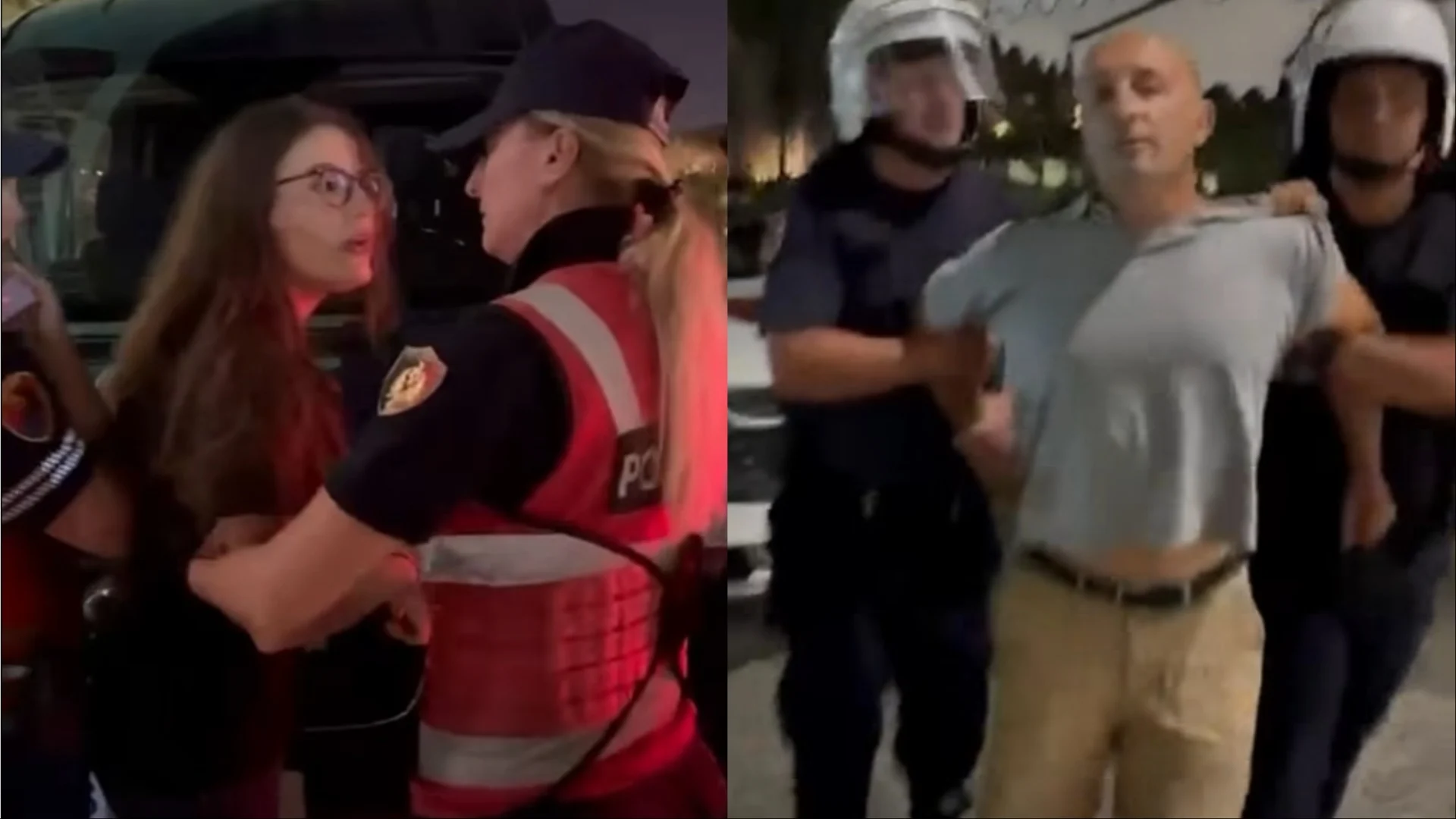 Momenti i shoqërimit të tubuesve nga policia, aktivistja Arvina Lleshi kërkon telefonin: Kam mamin të sëmurë, të lajmëroj motrën Momenti i shoqërimit të tubuesve nga policia, aktivistja Arvina Lleshi kërkon telefonin: Kam mamin të sëmurë, të lajmëroj motrën
