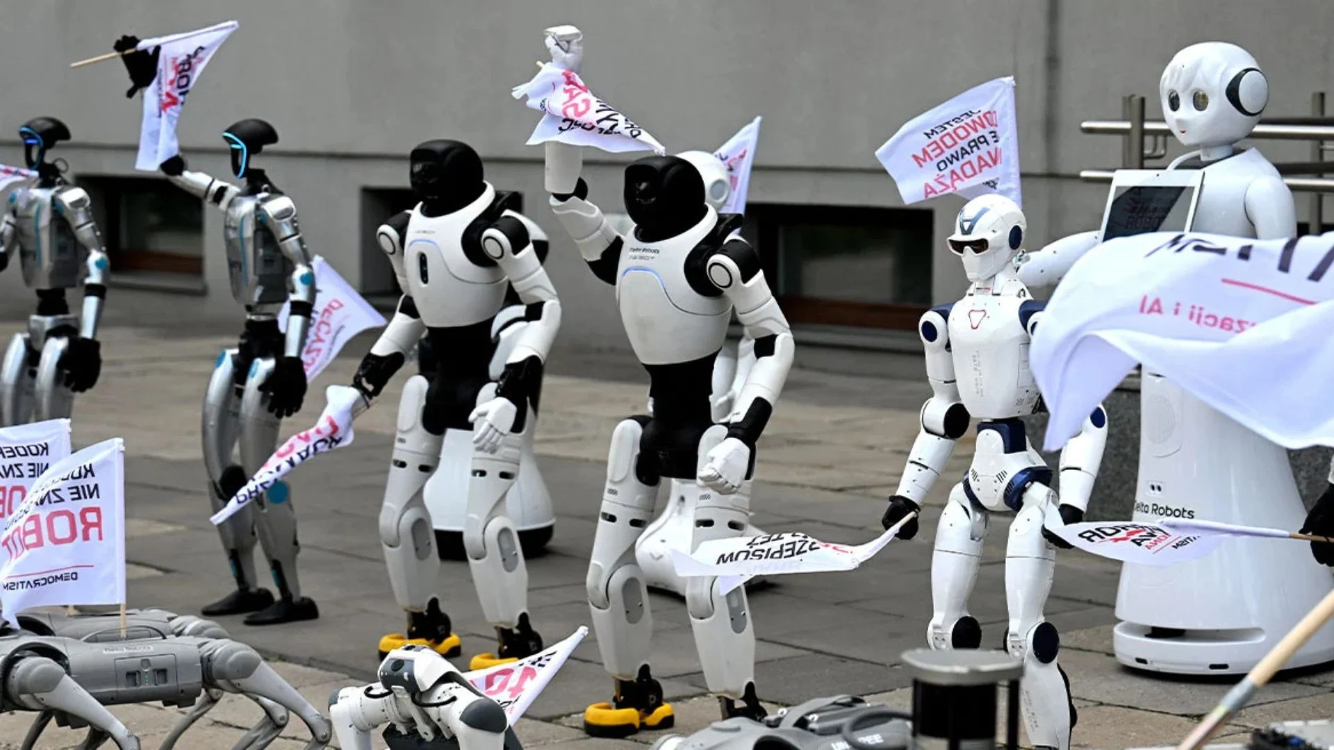 “Të mbrojmë vendet e punës”! E pazakontë, robotët protestojnë kundër inteligjencës artificiale në Poloni
