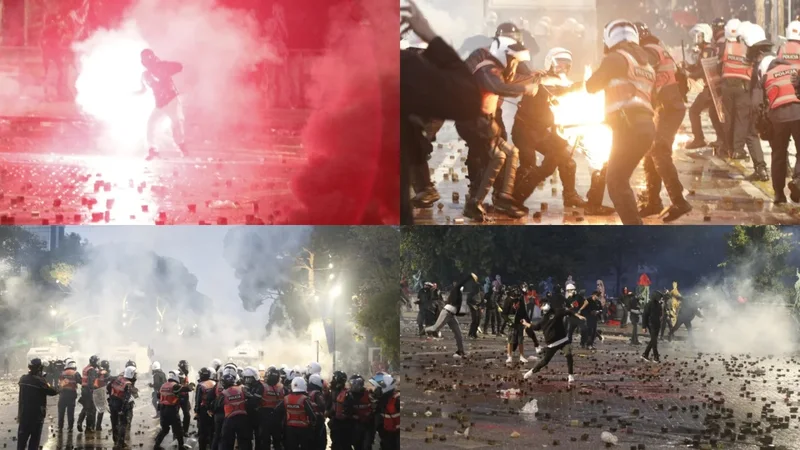 Protesta në Tiranë! 61 të arrestuar dhe 22 të proceduar Protesta në Tiranë! 61 të arrestuar dhe 22 të proceduar